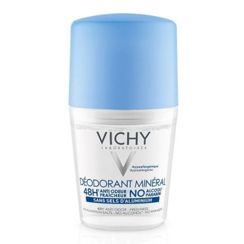 Vichy Dermo-Tolérance Déodorant Minéral 48H Bille Sans Sels d’Aluminium Peau Sensible et Réactive | 50ml