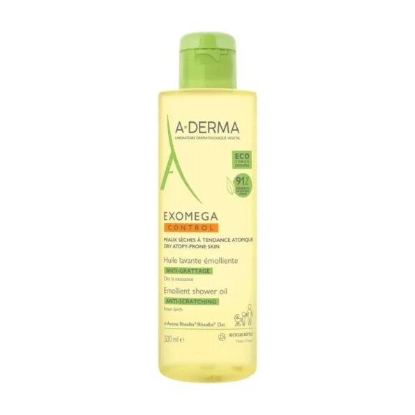 A-DERMA — EXOMEGA CONTROL HUILE LAVANTE ÉMOLLIENT ANTI-GRATTAGE 500 ml
