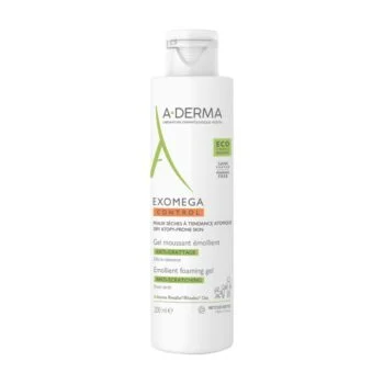 A-derma Exomega Gel moussant émollient anti-grattage 200 ml