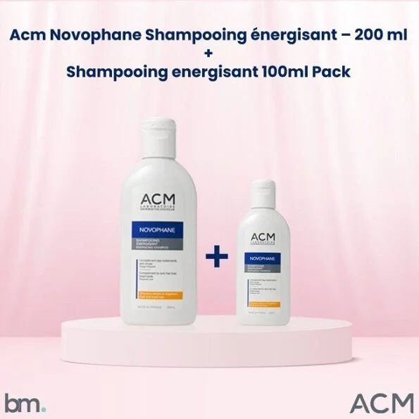 Acm Novophane Shampooing énergisant – 200 ml + Shampooing 100ml Offert