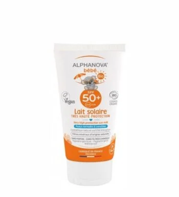 ALPHANOVA LAIT Solaire Bébé Certifiée Bio SPF 50+ Hypoallergénique 50G