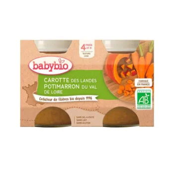 BABYBIO POT CAROTTE POTIMARRON 2 x 130G