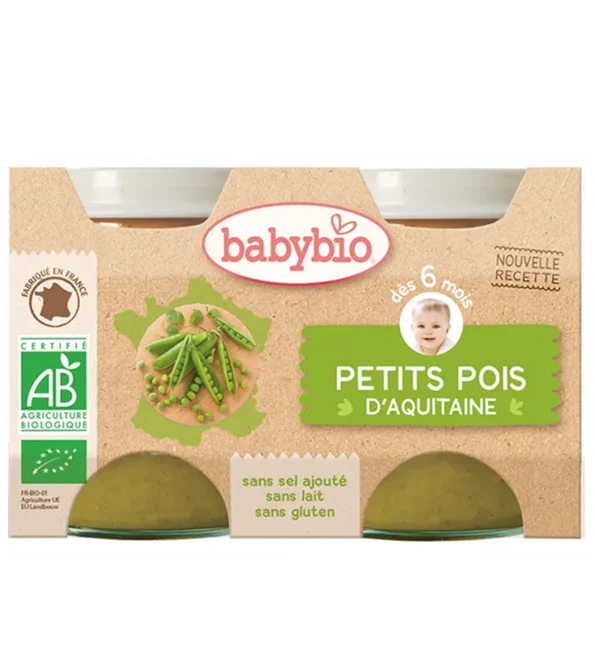 BABYBIO POT PETITS POIS 2 X 130 G