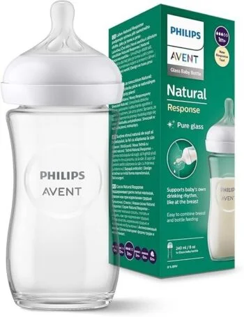 AVENT BIBERON NATURAL EN VERRE 3.0 TEAT 1M+ 260ML SCY933/01