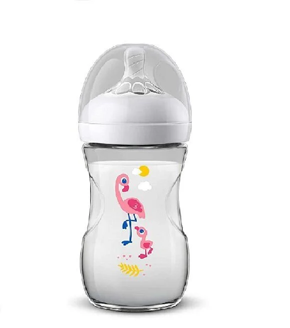 AVENT NATURAL BIBERON DEBIT LENT DES 1 MOIS Flaming 260ML