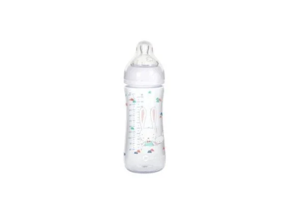 Bébé Conf Biberon Émotion PP Blanc 6-24m 360ml