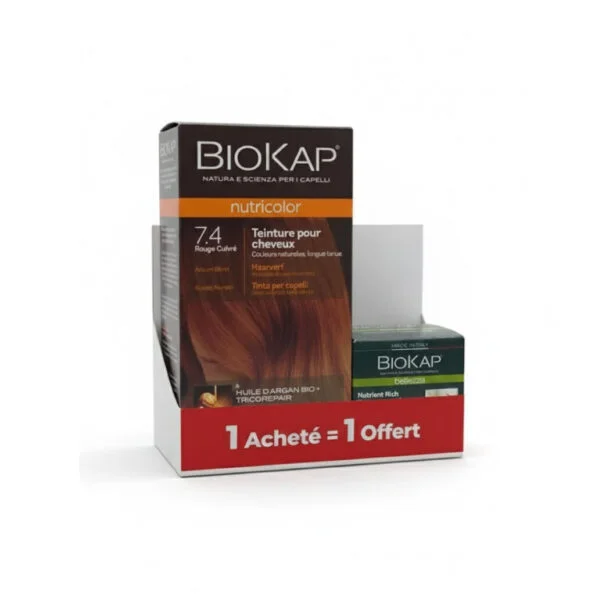 Biokap Nutricolor 7.4 140ml + Nutrient Riche Masque Pack