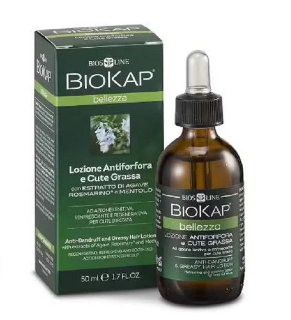 biokap-lotion-anti-pelliculaire-1.jpg BIOKAP LOTION ANTIPELLICULAIRE ET CHEVEUX GRAS LOTION SANS RINÇAGE 50ML