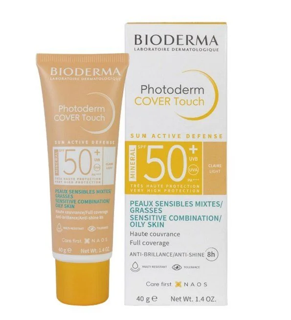 Bioderma-Photoderm-Cover-Touch-Spf50-light.jpg Bioderma Photoderm Cover Touch Teinte Claire spf50+ Peaux sensibles mixtes à grasses 40g