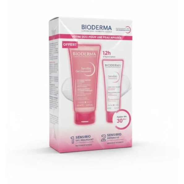 BIODERMA Sensibio Defensive Creme 40ml + Sensibio Gel Moussant 100ml