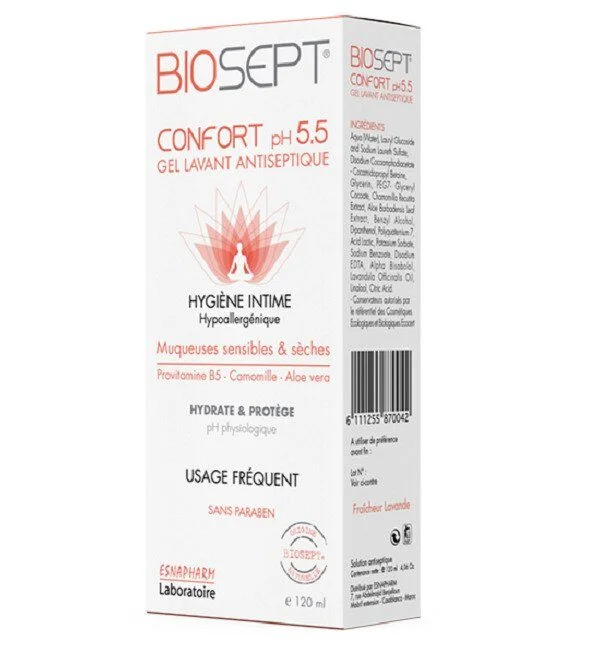 biosept-confort-2.jpg Biosept 5.5 Gel Nettoyant Traitant 120Ml