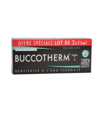Buccotherm Dentifrice Charbon Noir 75ml x2 PACK