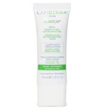 Capiderma – Sebiocap Crème anti-inflammation pour peaux à tendance acnéique – 40 ml