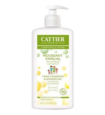 Cattier Moussant familial Sans savon Pamplemousse 1L