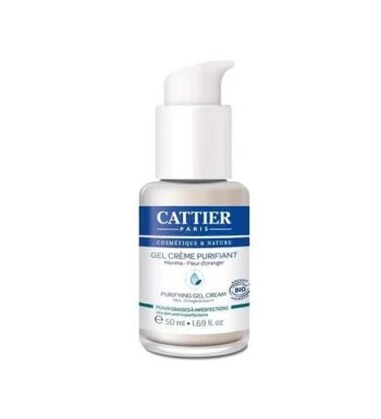 Cattier Peau Grasse à Imperfections gel creme Purifiant Menthe 50ml
