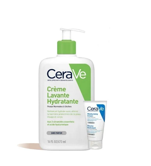 Cerave Creme Lavante Hydratante 473ml+ Mini Baume pack