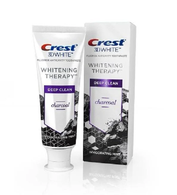Crest-3D-white-dentifrice-charcoal.jpg CREST 3D White Whitening Therapy Fluorure au Charbon de Bois 75ml