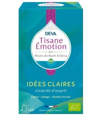DEVA Tisane Emotion Idées Claires Vivacité d’esprit 20 Sachets