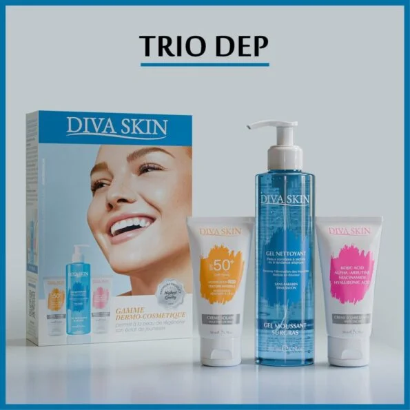 Diva Skin PACK Creme Anti Taches 50ml+ Gel Nettoyant 200ml + Ecran Invisible