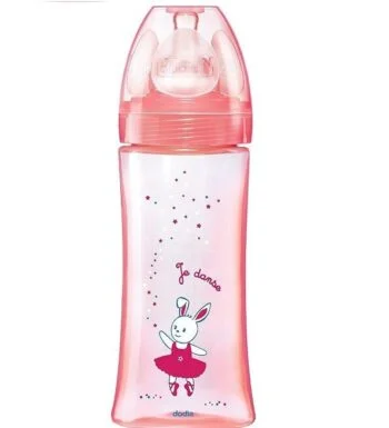 Dodie Biberon Multi Perfore Tetine Debit 2 Rose 0-6mois 270ml