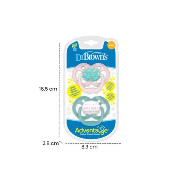 Dr Brown’s 2 Sucette Advantage Avions Rose 6-18m