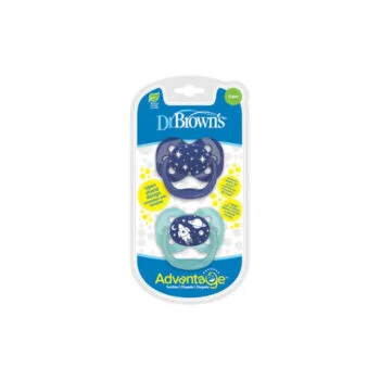Dr Brown’s 2 Sucette Advantage Blue & Vert 0-6m