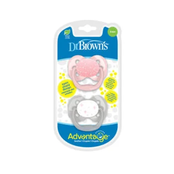 Dr Brown’s 2 Sucette Advantage Etoile Rose 0-6m