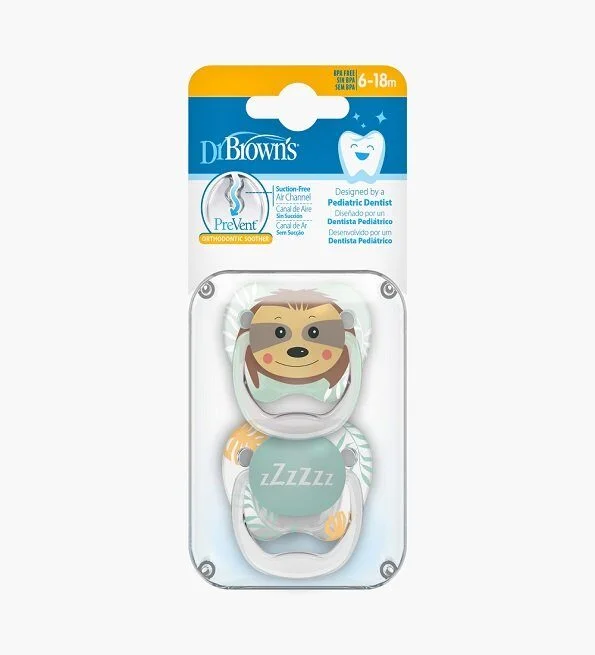 Dr. Brown’s Sucette Phase 2 Têtes d’Animaux, Pack de 2 (0-6 Mois)