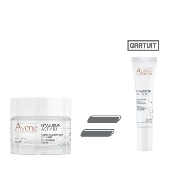 EAU THERMALE AVÈNE Hyaluron Activ B3 Creme Regeneration Cellulaire 50ml = Soin regard triple correction HYALURON ACTIV B3 15 ml Offert