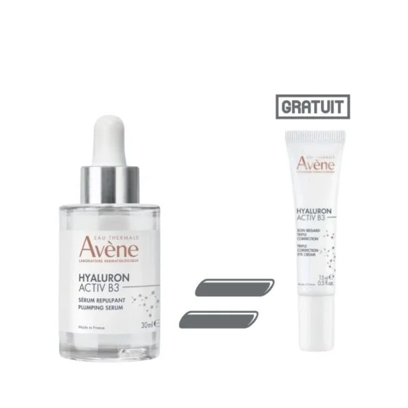 Eau Thermale Avène Sérum Concentré Repulpant HYALURON ACTIV B3 30 ml = Soin regard triple correction HYALURON ACTIV B3 15 ml Offert