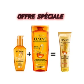 Elseve Routine Ex Oil Huile 100ml+Shampooing 200ml+Oil Replacement 125ml