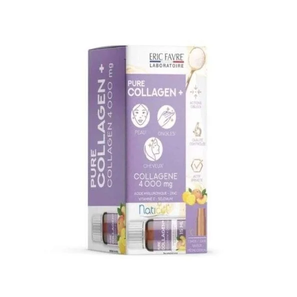 ERIC FAVRE PURE COLLAGEN + 10*15ML PECHE ET CITRON