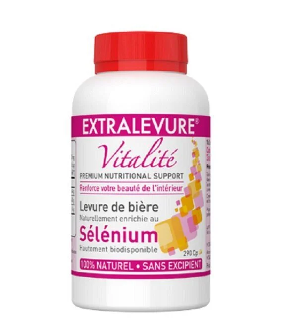 ETRALEVURE-VITALITE-SELENIUM-ORGANIQUE-290-COMPRIMES-1.jpg Extralevure Vitalite Selenium 290 Comprimès