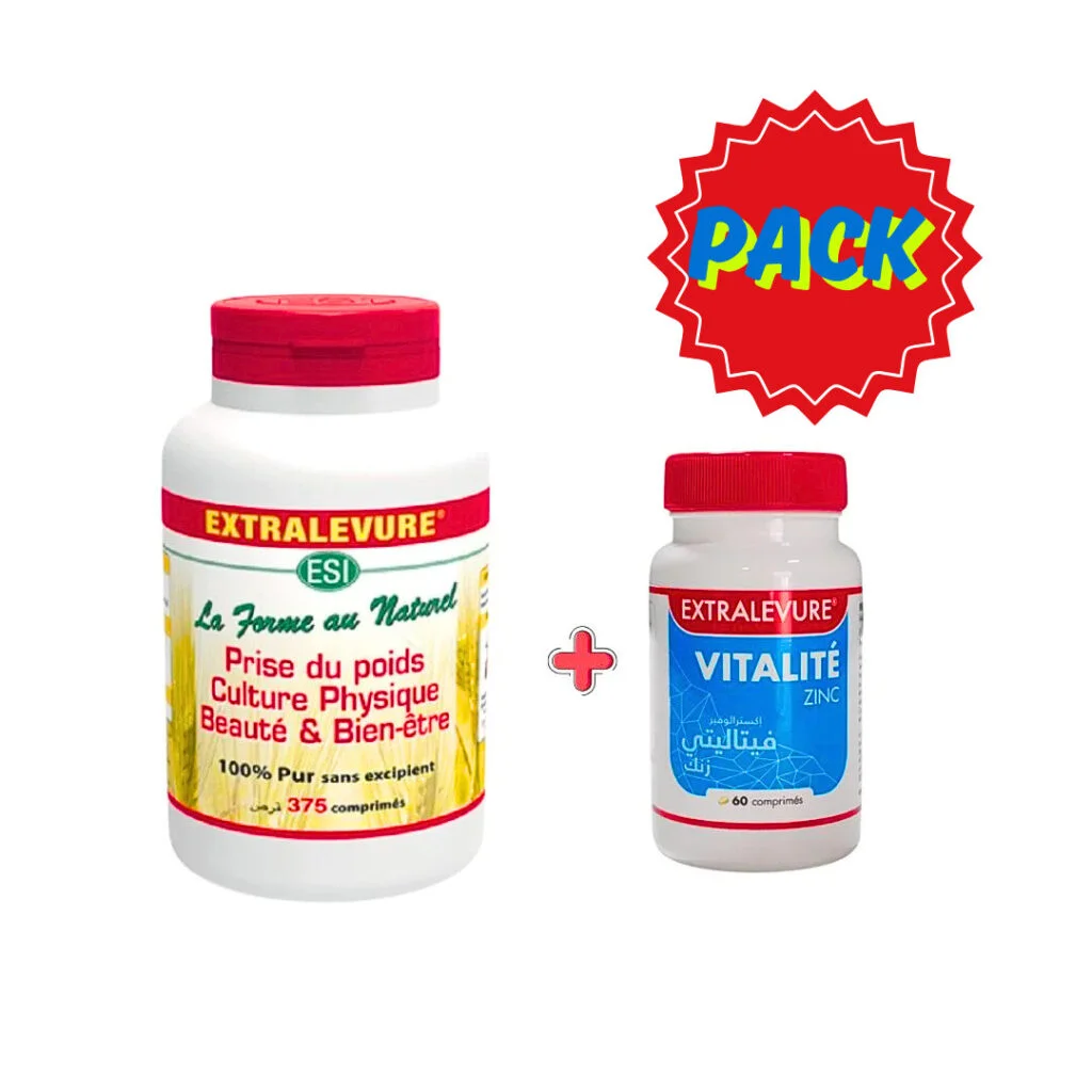 Extralevure-375-cpsVitalite-Zinc-60cpc-Pack.jpg Extralevure 375 Comprimes + Vitalite Zinc Comprimes Pack