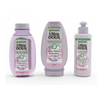 Garnier Routine Ultra doux Rice shampooing 200ml+ Leave-in +Apres-shampooing 200ml