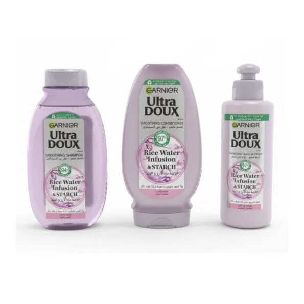 Garnier Routine Ultra doux Rice shampooing 200ml+ Leave-in +Apres-shampooing 200ml