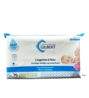 Gilbert Lingettes Bébé à l’Eau Biodégradables