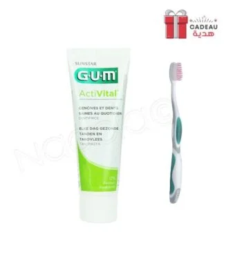 Gum Dentifrice ActiVital 75ml + Brosse à Dent Offerte
