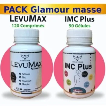 HEALTH POWER PACK Glamour masse IMC Plus 90 Gélules + LevuMax 120 Comprimés