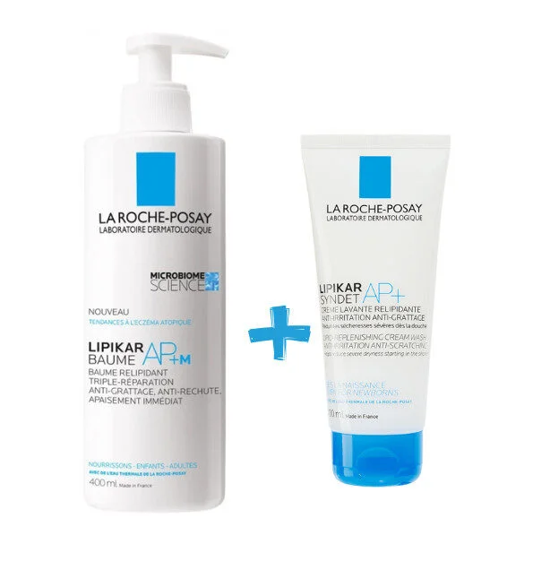 Rp-Lipikar-Baume-AP-M-400mlSyndet-AP-100ml-pack-1.jpg La Roche Posay Lipikar Baume AP+ M 400ml + Syndet AP+ 100ml pack