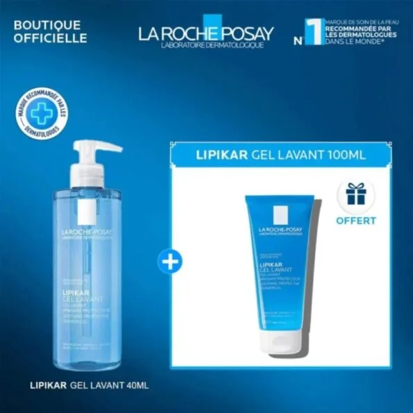 La Roche-Posay Lipikar Gel Lavant Peau Sèche | 400ml = Gel Lavant 100ml Offert
