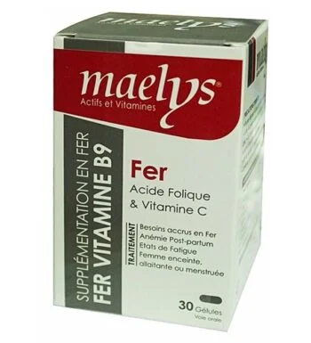 Maelys Fer Acide Folique et Vitamine C