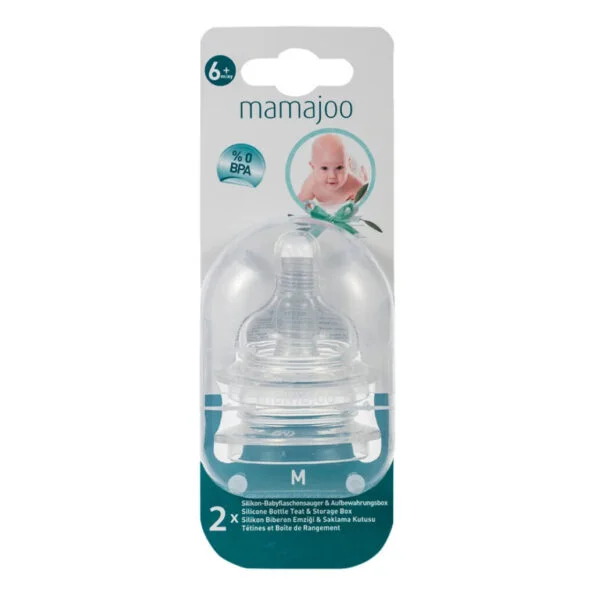 Mamajoo 2 Tetines Silicone N°2 M +6m MMJ1059