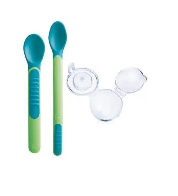 Mam Baby Cuilleres avec Couvercles sensibles +6m