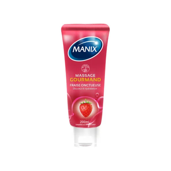 Manix  Massage Gourmand Fraise  – 200ml
