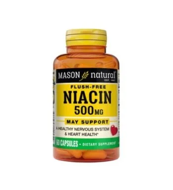 Mason Natural Flush-free Niacin 500mg 60 capsules 1499-60