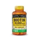 Mason Natural Biotin 10000mcg plus keratin 100mg 60 tablets