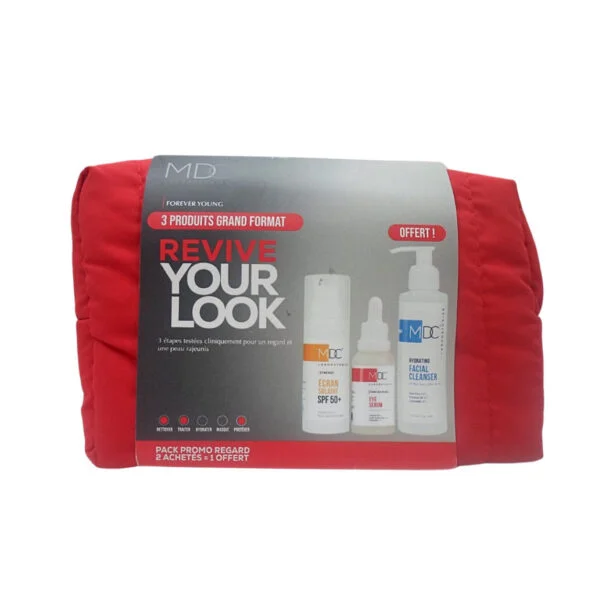 MDC Facial Cleanser+ Eye Serum+ Ecran Solaire Peaux Seches Forever Young