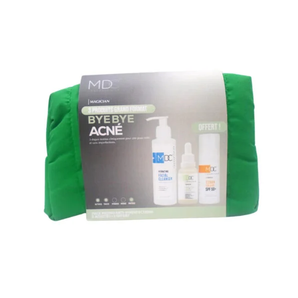 MDC Facial Cleanser+ Serum Anti-acne+ Ecran Peaux Seches Magician PACK