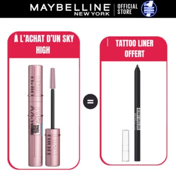 Maybelline OFFRE MAQUILLAGE PACK SKY HIGH = TATTO LINER BLACK 009